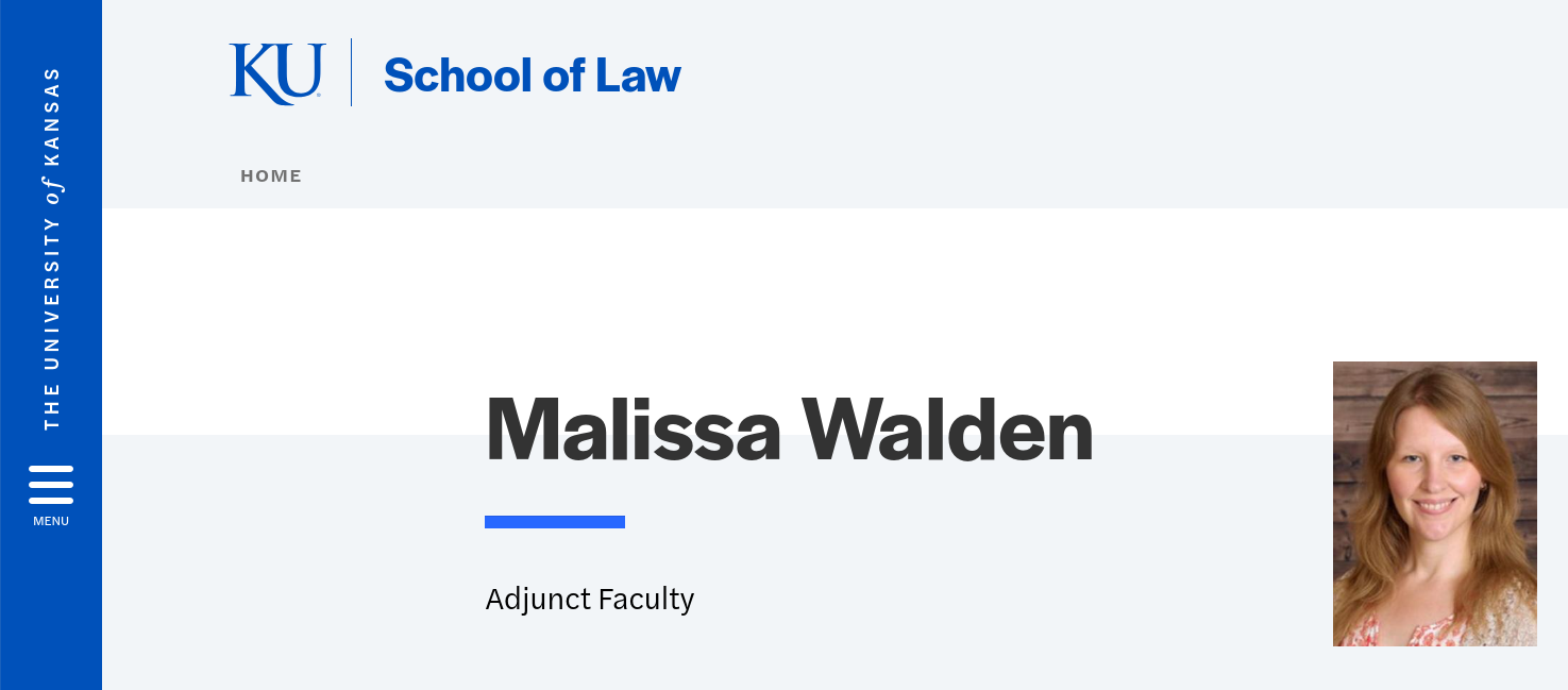 Malissa L. Walden attorney at Law KU adjunct professor